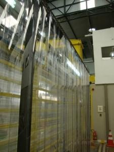 Cortina de plástico industrial