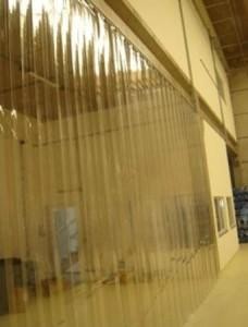 Cortinas de PVC para isolamento em refrigeração